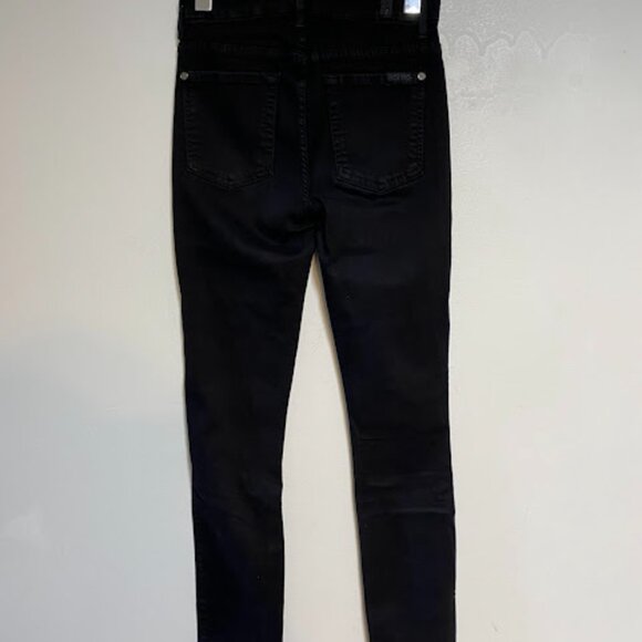 7 for all mankind The High Waist Women's Black Skinny Jeans Size 27 - Picture 8 of 10